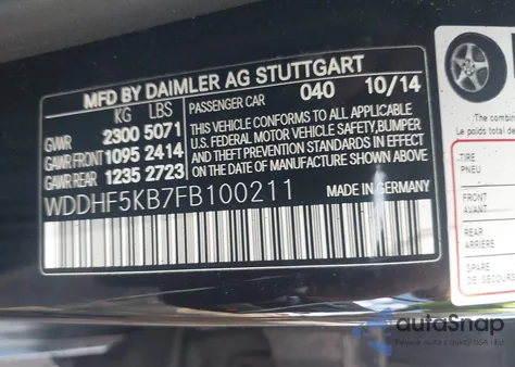 2015 Mercedes-Benz E 350 z USA, uszkodzony, nr VIN WDDHF5KB7FB100211